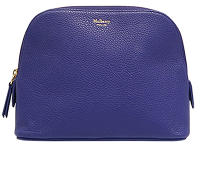 Mulberry Cosmetic Pouch, &pound;65, Handbags, Purple, Leather, Front view